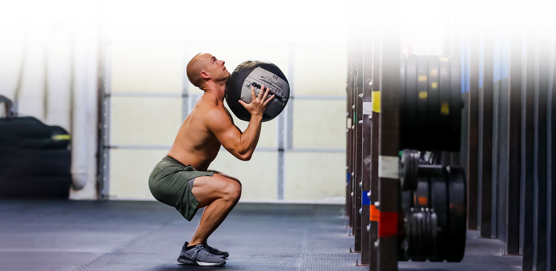 Person working out within gym